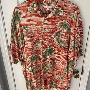 Vintage Pierre Cardin Red‎ Tropical Men's Shirt